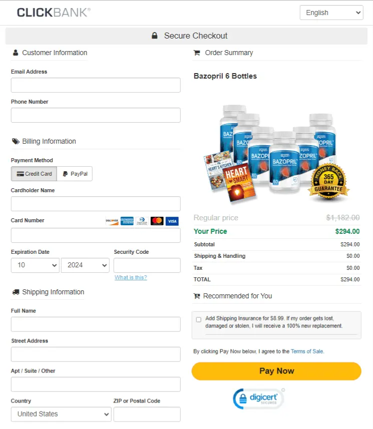 Bazopril buy now button 